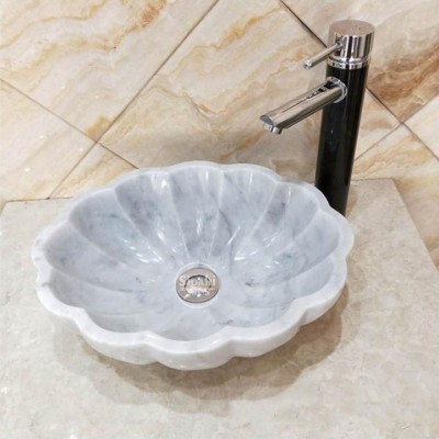 Afyon Bulutlu Mermer Papatya Model Lavabo