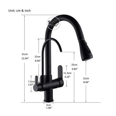 Siyah Arıtmalı Spiralli Eviye Bataryası