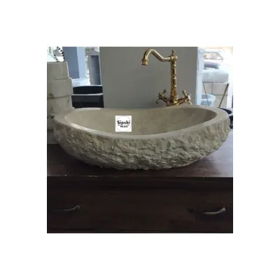 Bej Mermer Dışı Natural Oval Lavabo Bej Mermer Dışı Natural Oval Lavabo