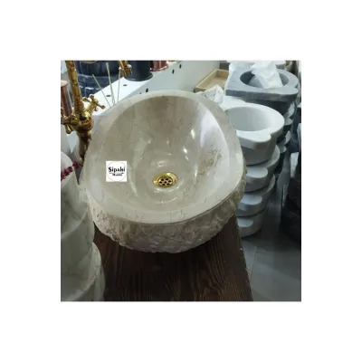 Bej Mermer Dışı Natural Oval Lavabo Bej Mermer Dışı Natural Oval Lavabo