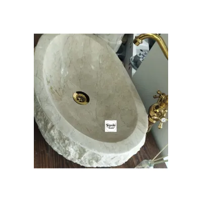 Bej Mermer Dışı Natural Oval Lavabo Bej Mermer Dışı Natural Oval Lavabo