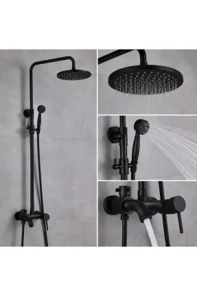 Siyah Modern Banyo Duş Seti