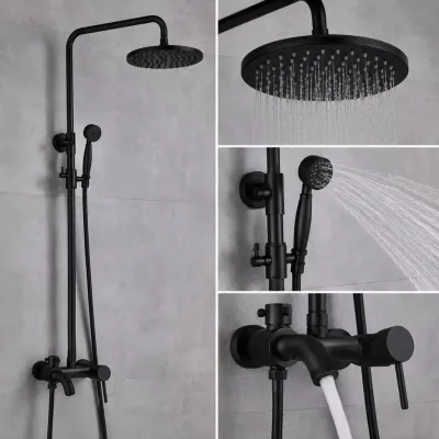 Siyah Modern Banyo Duş Seti Siyah Modern Banyo Duş Seti