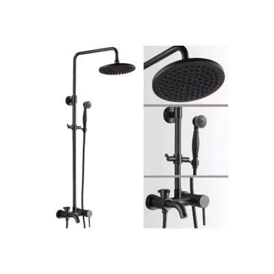 Siyah Modern Banyo Duş Seti