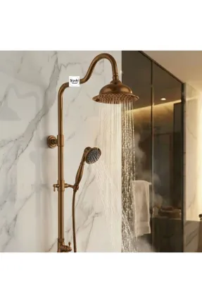 Royal Serisi Modern Duş Seti - Bronz