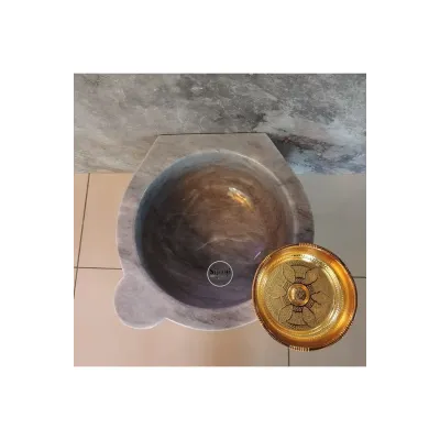 Gri Mermer Düz Kurna