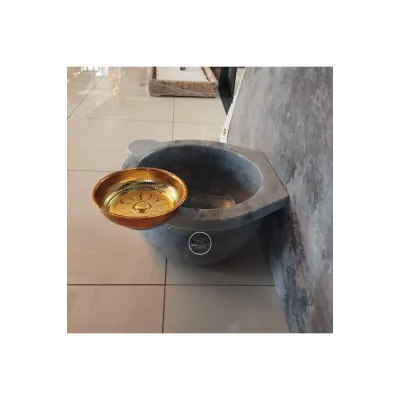 Gri Mermer Düz Kurna