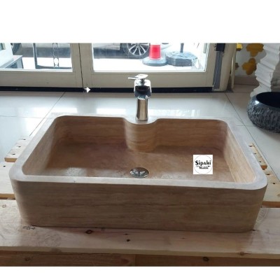 Siver Travertine Deep Rectangular Sink Siver Travertine Deep Rectangular Sink