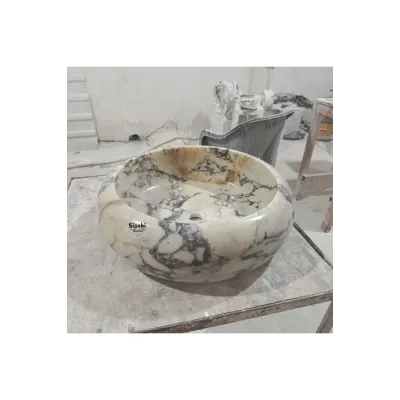Menekşe Mermer Bombeli Lavabo Menekşe Mermer Bombeli Lavabo