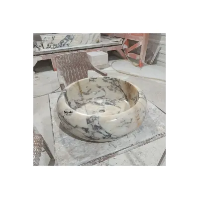 Menekşe Mermer Bombeli Lavabo Menekşe Mermer Bombeli Lavabo