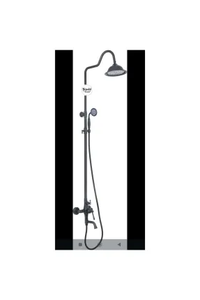 Royal Serisi Modern Duş Seti - Siyah