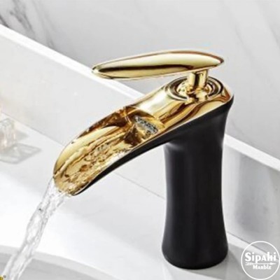  Siyah Gold Şelale Lavabo  Bataryası 