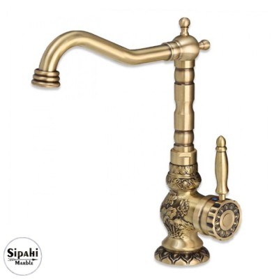 Eskitme İşlemeli Lavabo Bataryası