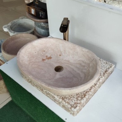 Travertine Ellipse Washbasin Travertine Ellipse Washbasin