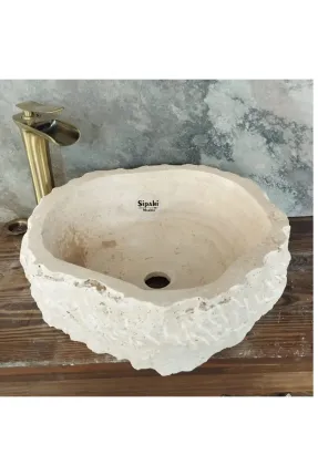  Traverten Şekilsiz Çanak Lavabo