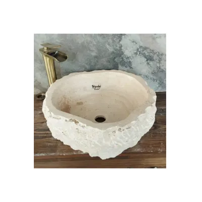 Traverten Şekilsiz Çanak Lavabo Traverten Şekilsiz Çanak Lavabo