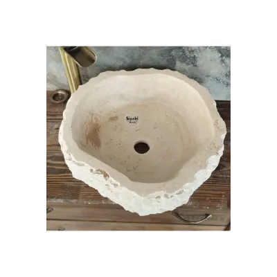 Traverten Şekilsiz Çanak Lavabo Traverten Şekilsiz Çanak Lavabo