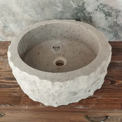 Bej Mermer Şekilsiz Lavabo  Bej Mermer Şekilsiz Lavabo