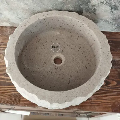 Bej Mermer Şekilsiz Lavabo  Bej Mermer Şekilsiz Lavabo