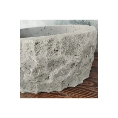 Bej Mermer Şekilsiz Lavabo Bej Mermer Şekilsiz Lavabo