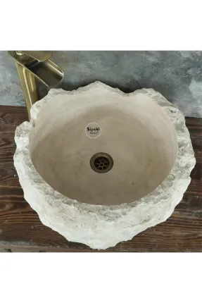 Traverten Özel Çalışma Çanak Lavabo