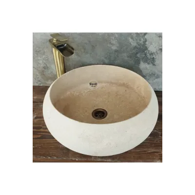 Traverten Dışı Mucartalı Çanak Lavabo Traverten Dışı Mucartalı Çanak Lavabo