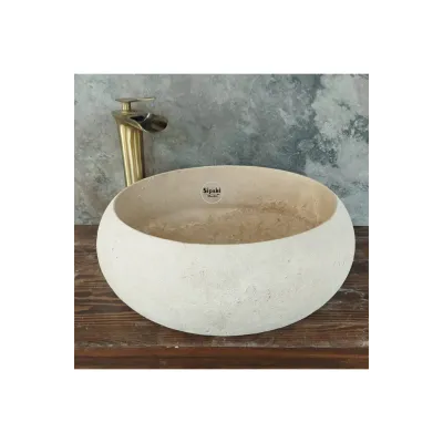 Traverten Dışı Mucartalı Çanak Lavabo Traverten Dışı Mucartalı Çanak Lavabo