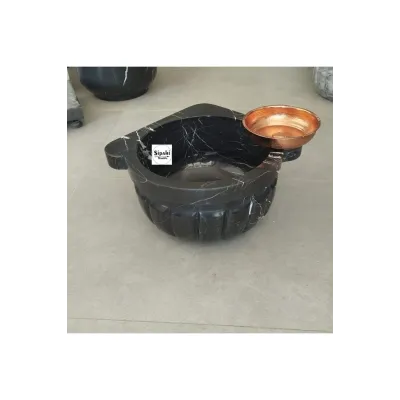 Toros Siyah Kavun Dilimli Köşe Mermer Kurna Toros Siyah Kavun Dilimli Köşe Mermer Kurna