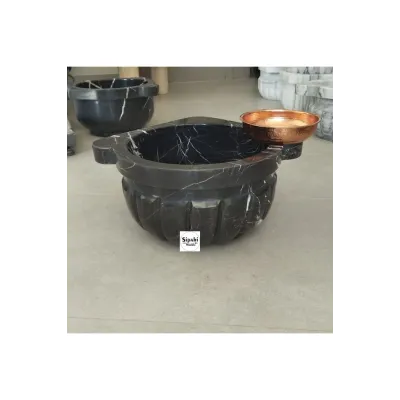 Toros Siyah Kavun Dilimli Köşe Mermer Kurna Toros Siyah Kavun Dilimli Köşe Mermer Kurna