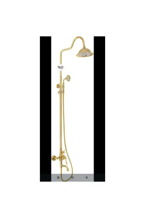 Royal Serisi Modern Duş Seti - Gold