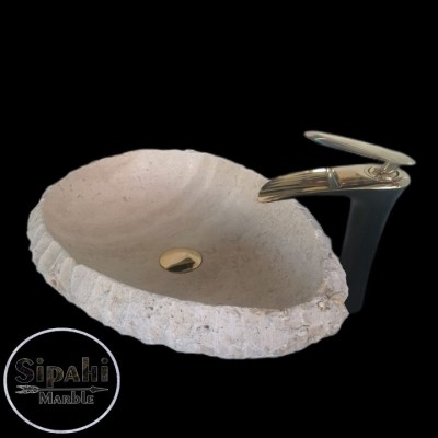 Afyon Honey Marble Natural Blasting Sink