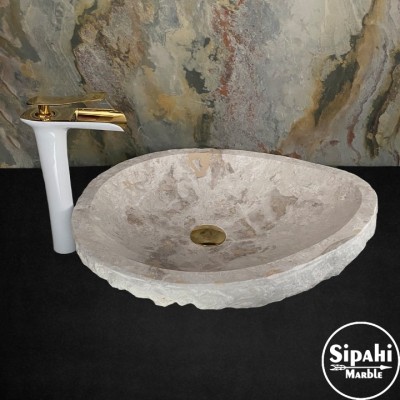 Traverten Oval Tasarım Damla Lavabo Traverten Oval Tasarım Damla Lavabo