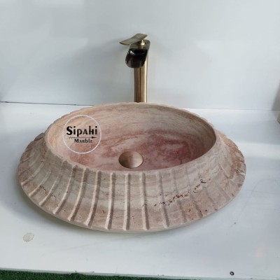  Traverten Yelpaze Model Lavabo