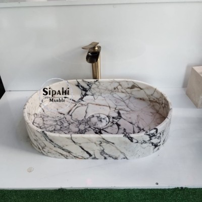 Menekşe Mermer Gizli Giderli Dizayn Lavabo