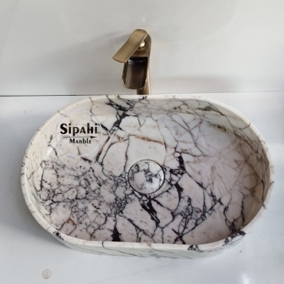 Menekşe Mermer Gizli Giderli Dizayn Lavabo