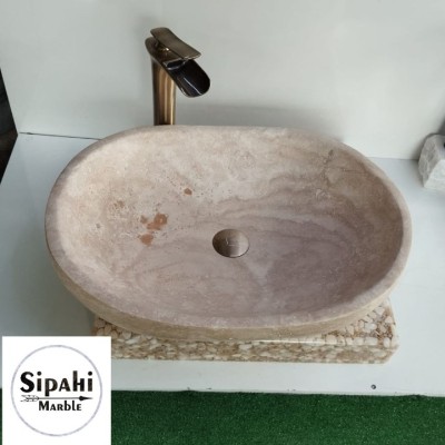 Travertine Ellipse Washbasin Travertine Ellipse Washbasin
