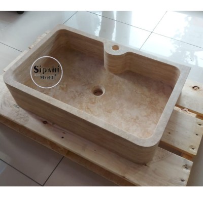 Siver Travertine Deep Rectangular Sink Siver Travertine Deep Rectangular Sink