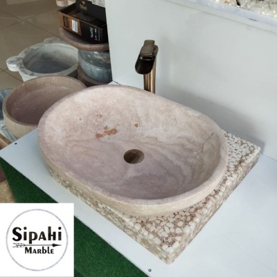 Travertine Ellipse Washbasin Travertine Ellipse Washbasin