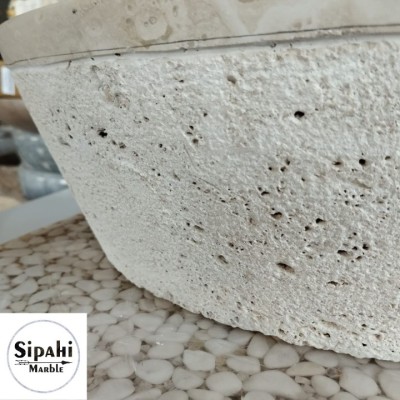 Traverten Dışı Mucartalı Elips Lavabo Traverten Dışı Mucartalı Elips Lavabo