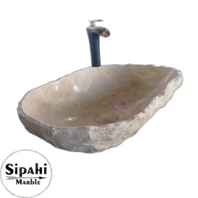 Afyon Cloudy White Outer Split Washbasin