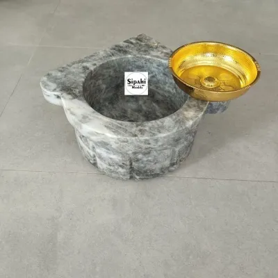 Ateş Grisi Mini Kavun Dilimli Köşe Kurna