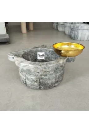 Ateş Grisi Mini Kavun Dilimli Köşe Kurna