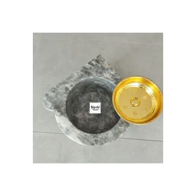 Ateş Grisi Mini Kavun Dilimli Köşe Kurna