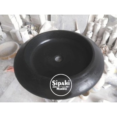 Bazalt Siyah Basık Oval Lavabo