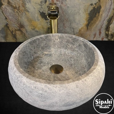  Tundra Gray Curved Washbasin