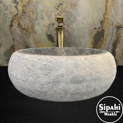  Tundra Gray Curved Washbasin