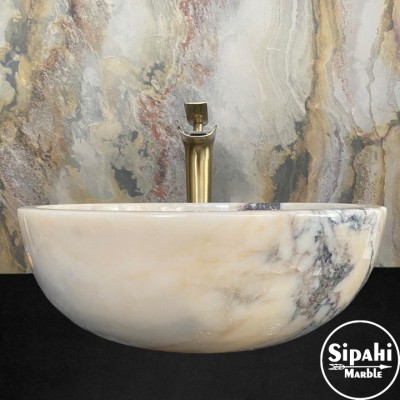  Violet Wrapped Marble Bowl Sink