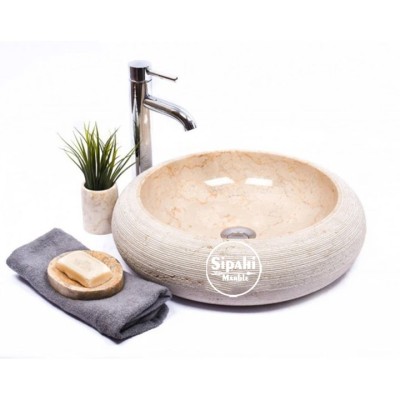 Rozalya Bej Dışı Taramalı Lavabo Rozalya Bej Dışı Taramalı Lavabo