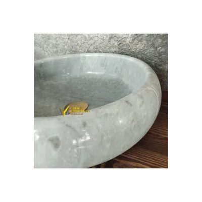 Gri Mermer Bombeli Lavabo Gri Mermer Bombeli Lavabo