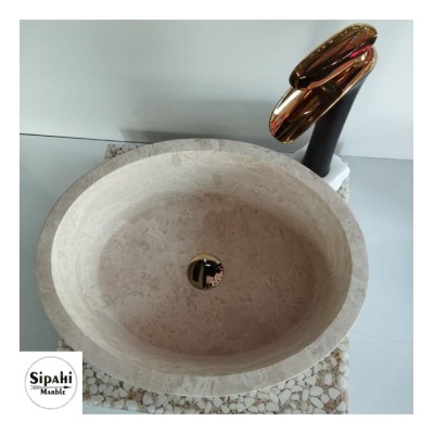 Traverten Dışı Mucartalı Elips Lavabo Traverten Dışı Mucartalı Elips Lavabo